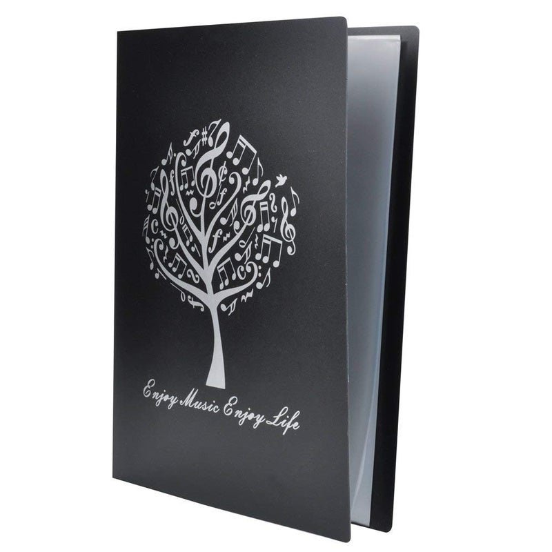 KingPoint Music File Folder A4 Size Sheet Music Folder Paper Documents Music Themed 40 Pockets Storage Folder - Image 1